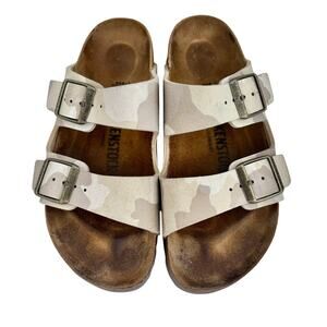 Birkenstock Germany Arizona Birko-Flor Camo Sandals Slip On Open Back 36